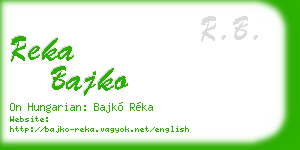 reka bajko business card