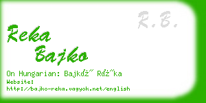 reka bajko business card